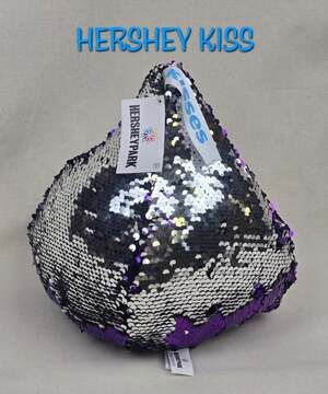 HERSHEY'S KISSES Flip Sequin Plush (flips silver to purple) NWT
